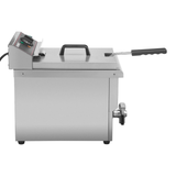 101109 - Commercial Countertop Electric Fryer - 8 Litre (Oil) Single Tank with Drain Tap