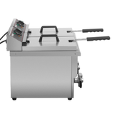 101110 - Commercial Countertop Electric Fryer - 8+8 Litre (Oil) Twin Tank with Drain Tap