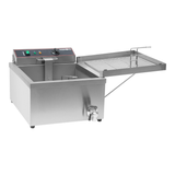 101111 - Commercial Electric Doughnut Fryer - 12 Litre (Oil) Countertop Single Tank with Drain Tap