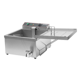101111 - Commercial Electric Doughnut Fryer - 12 Litre (Oil) Countertop Single Tank with Drain Tap