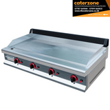 Chrome Plated 4 Burner Gas Griddle 1150mm Wide CHROME TOP