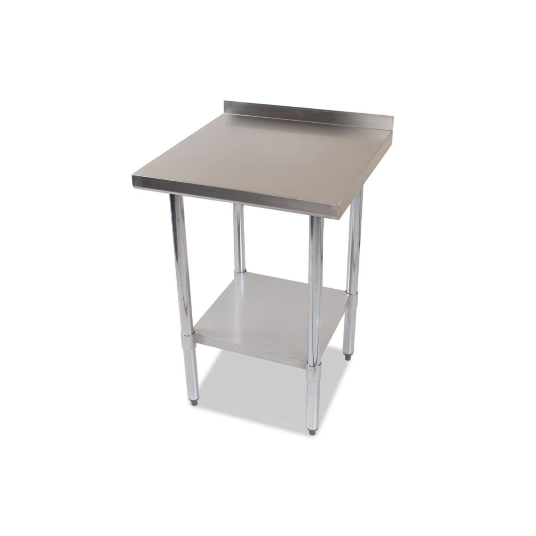 W-141047 - Stainless Steel Table with Backsplash 600x700mm (WxD)