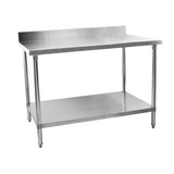 W-141048 - Stainless Steel Table With Backsplash 900x700mm (WxD)