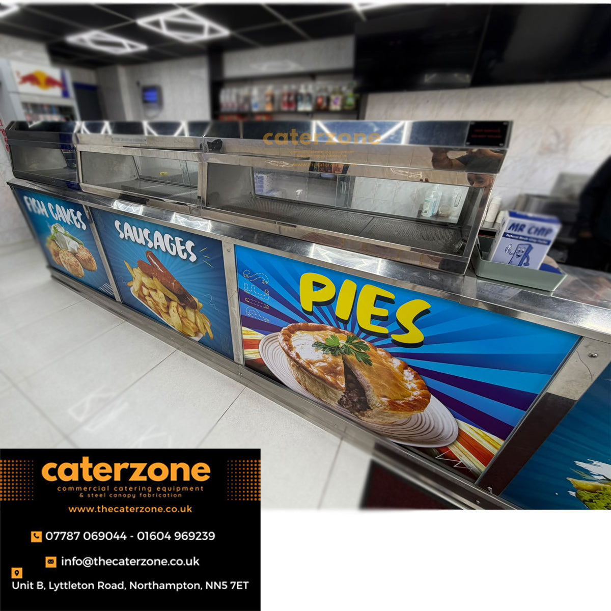 Fish and Chips frying range with matching till desk-Refurbished