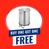231050 - Commercial Round Waste Bin 100L with 2 Castors and Foot Pedal (buy 1, get 1 FREE!)