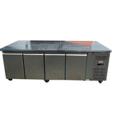 4 Door Refrigerated Prep Counter Fridge with castors -Refurbished