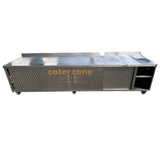 Stainless steel work table cupboard with sliding door-USED