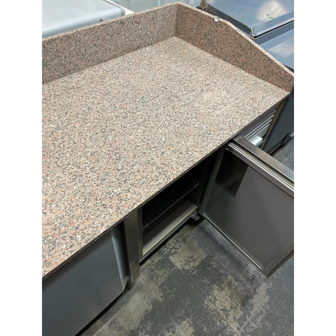 221032 - 2 Door Refrigerated Pizza Counter with Granite Worktop - 380L (PZ2600)