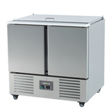 221034 - 2 Door Refrigerated Salad Counter with Lid and Cutting Board - 215L (S900)