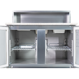 221037 - 2 Door Refrigerated Salad Prep Counter with Granite Worktop - 215L (PS900)