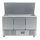 221040 - 3 Door Refrigerated Salad Counter with Lid and Polyethylene Cutting Board - 346L (S903)