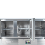 221040 - 3 Door Refrigerated Salad Counter with Lid and Polyethylene Cutting Board - 346L (S903)