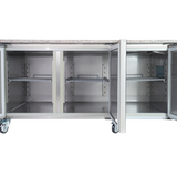 221051 - 3 Door Refrigerated Sandwich Counter with Granite Worktop - 650L