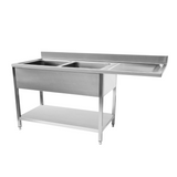 231043 - Stainless Steel Dishwasher Sink 1600x700mm (WxD) Right Hand Drain