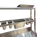 231064 - Stainless Steel GN Garnish Rail Holder for Prep Tables 1500mm Wide