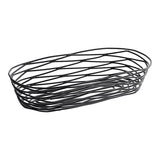 Oblong Black Wire Basket Pack of 6 - Powder Coated Iron
