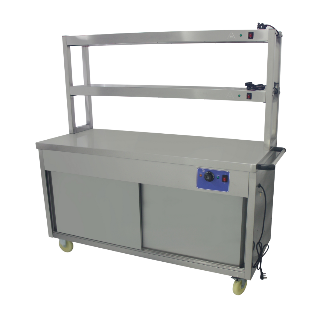291017 - Food Warmer Cart With 2 Tier Heated Gantry