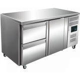 Commercial Refrigerated Counter 1 Door 2 Drawers Depth 700mm |  Thp2120 Tn