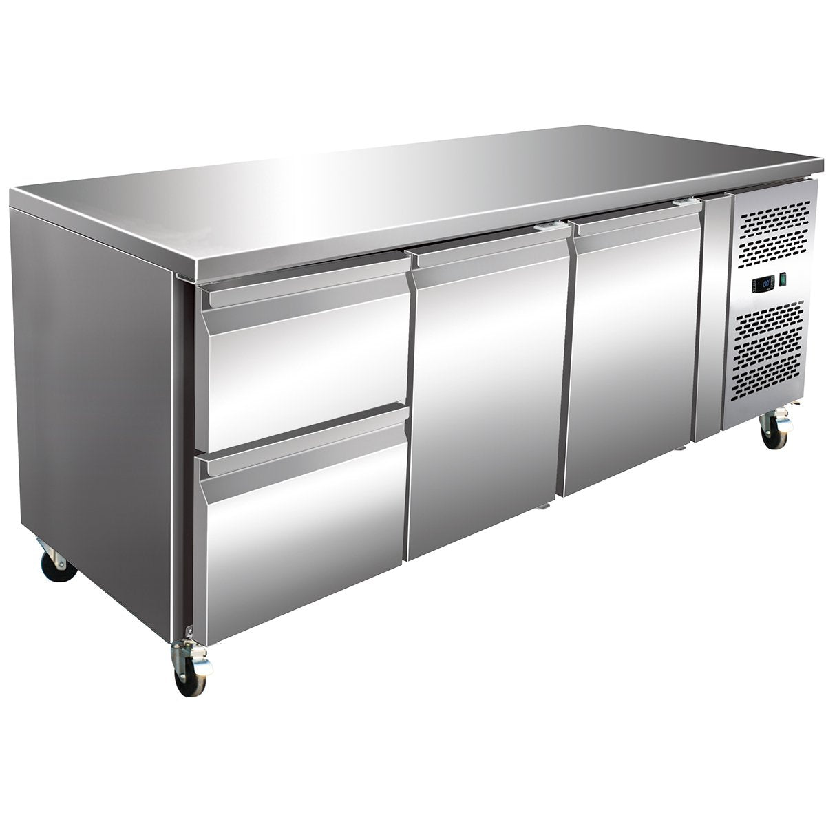 Commercial Refrigerated Counter with Upstand 3 doors Depth 700mm |  THP3120TN