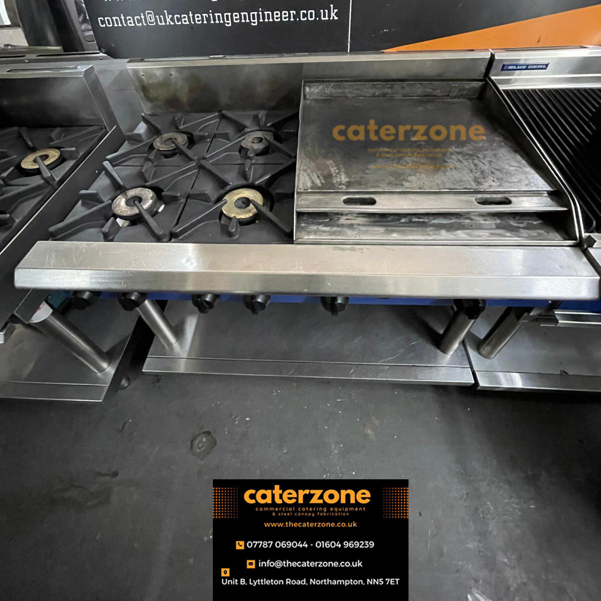 Blue Seal 1200mm Gas Cooktop -Cooker Leg Stand-REFURBISHED