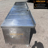 Stainless steel work table cupboard with sliding door-USED