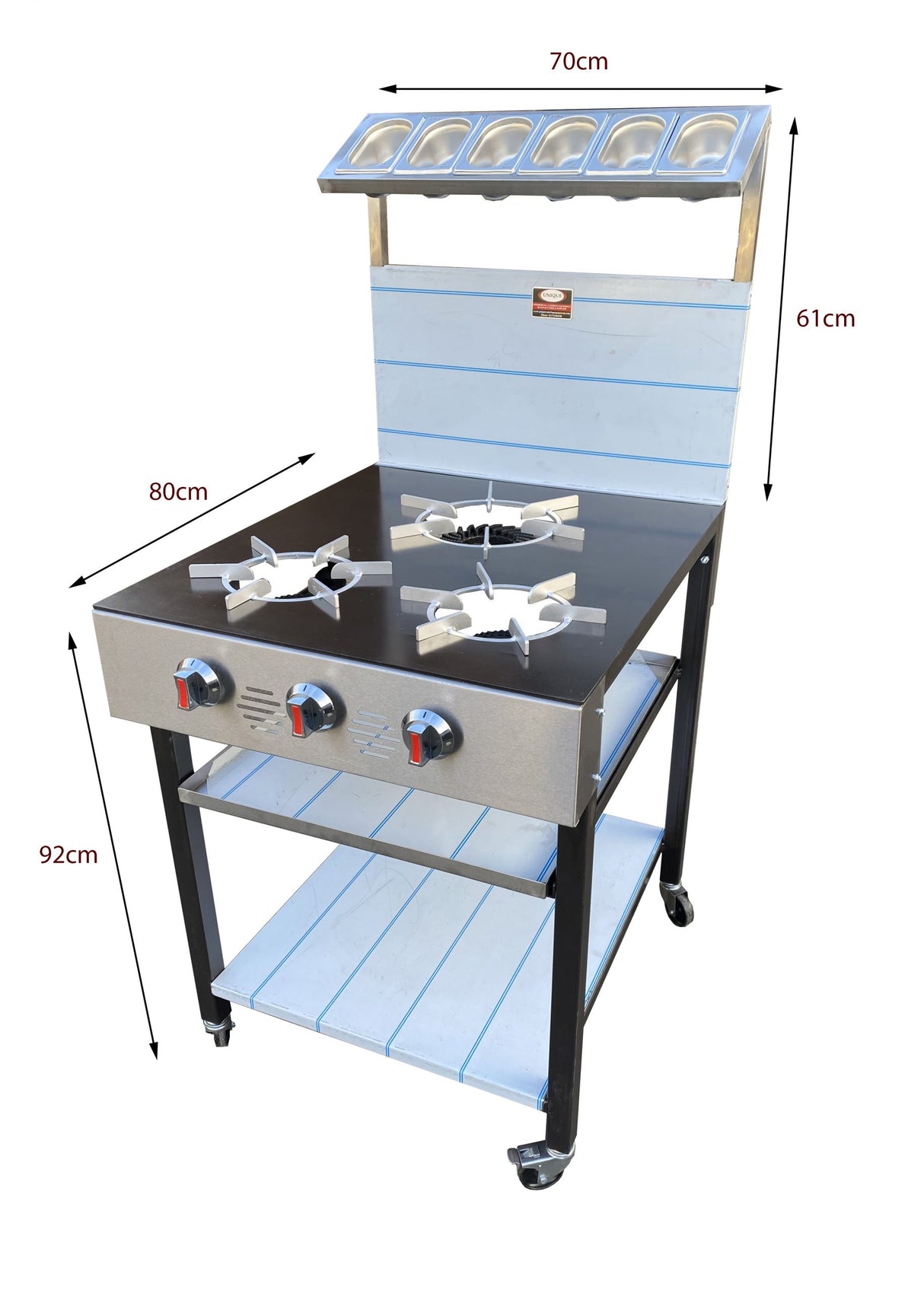 3 Burner Commercial Gas Cooker