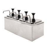 301083 - Condiment/Sauce Dispenser with Stainless Steel Pump 4 x 2 Litre