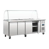 Polar U-Series Four Door Refrigerated Gastronorm Saladette Counter