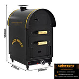 Commercial Gas Jacket Potato Oven Manual Controls - 4.9kW - 500x950x700mm - with 2 drawers-NEW