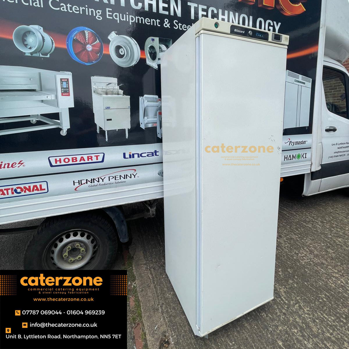 Blizzard H400WH Commercial Upright Fridge White Storage Refrigerator-REFURBISHED
