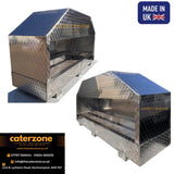 Turkish BBQ Mangal Charcoal Grill Stainless Steel Mangal Barbecue-W: 200cm