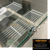 Saladette Glass top 900x700x970mm 2 doors