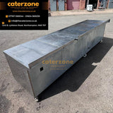 Stainless steel work table cupboard with sliding door-USED