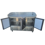 Refurbished 3-Door Granite Worktop Fridge – 140cm | Stainless Steel | 300L | Digital Controls | 230V