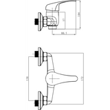 Wall Mounted Mixer Tap Single Lever Chrome