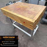 Butchers Block wood with stand- (92 (W)x62(D) x 85(H) cm) USED
