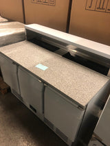 Graded 02237 Compact Triple Door Refrigerated Pizza Prep Counter
