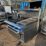 Blue Seal 4 Burner Cooker Range Oven with Hot Plate Refurbished