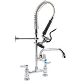 6 Inch Mini Dual Temperature Pre Rinse Faucet With Spray Valve And 8&Quot; Swing Faucet Deck Mount Chrome Plated Brass | 5809 A08