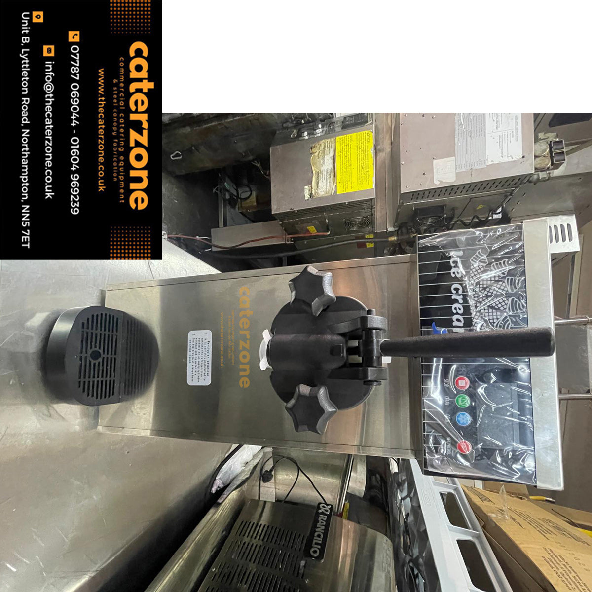 Ice Cream Machine, 8kg/h Output, Countertop Soft Serve Ice Cream Maker-NEW