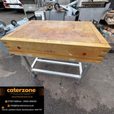 Butchers Block wood with stand- (92 (W)x62(D) x 85(H) cm) USED