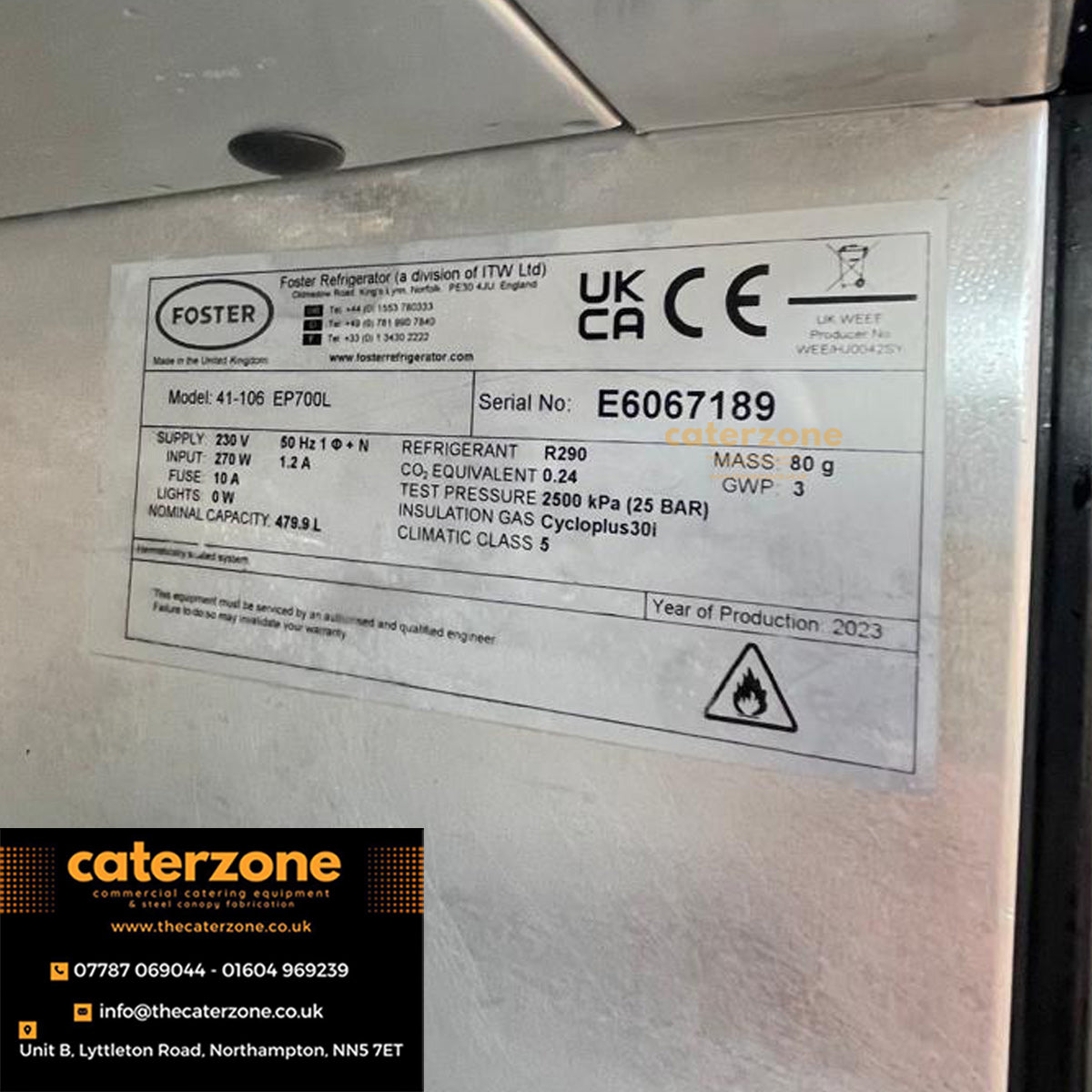 Foster EP700L 41-106 EcoPro G2 600L Upright Single Door Stainless Steel Freezer-Refurbished