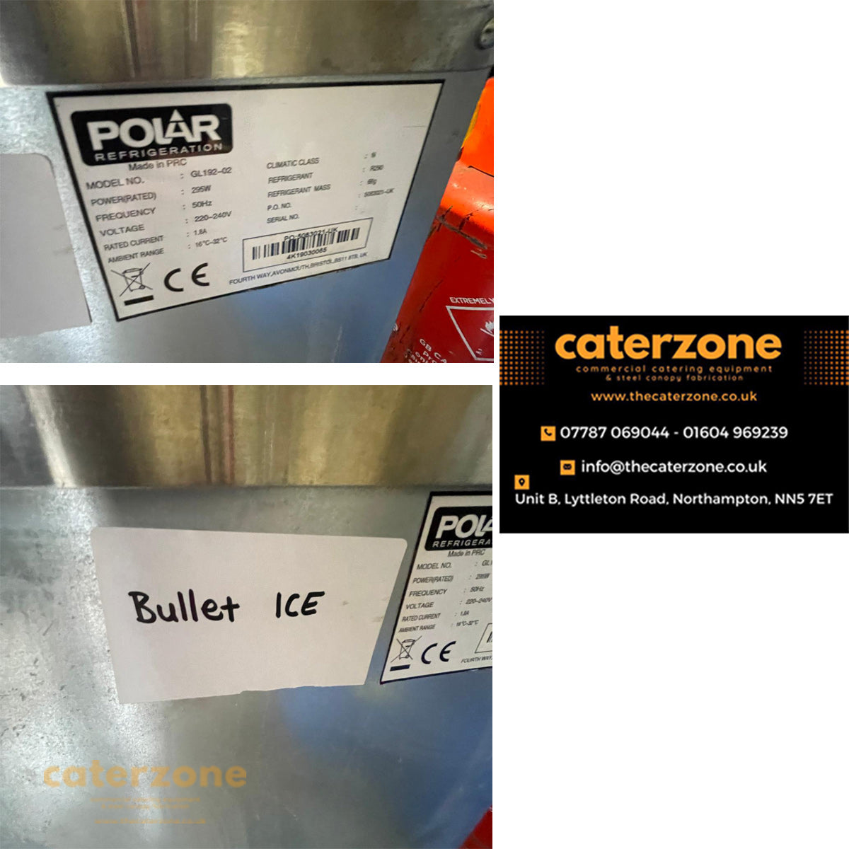 Polar GL192 Bullet Commercial ICE MACHINE Ice Maker Machine 50kg with 10kg Bin-REFURBISHED