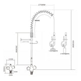 Single Hole Deck Mount Dual Temperature High Pressure Pre Rinse Faucet Chrome Plated Brass | 6802 A