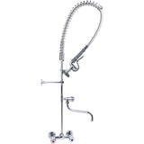 Standard Wall Mounted Pre Rinser With Compression Cartridge And Rotary Handle &Amp; 12&Quot; Swing Nozzle Chrome Plated Brass | 6903 A12