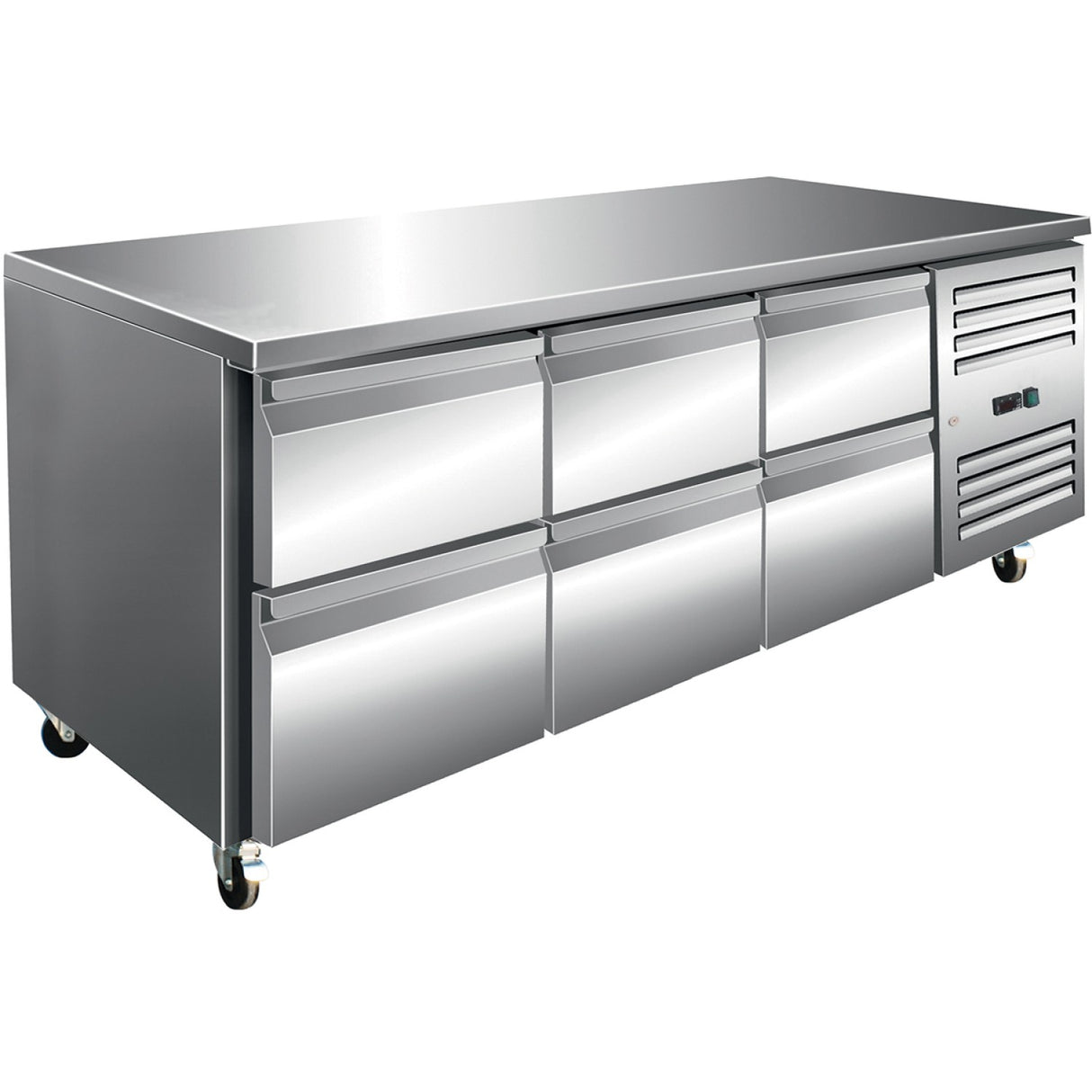 Commercial Refrigerated Counter 6 drawers Depth 700mm |  JTGN3160TN