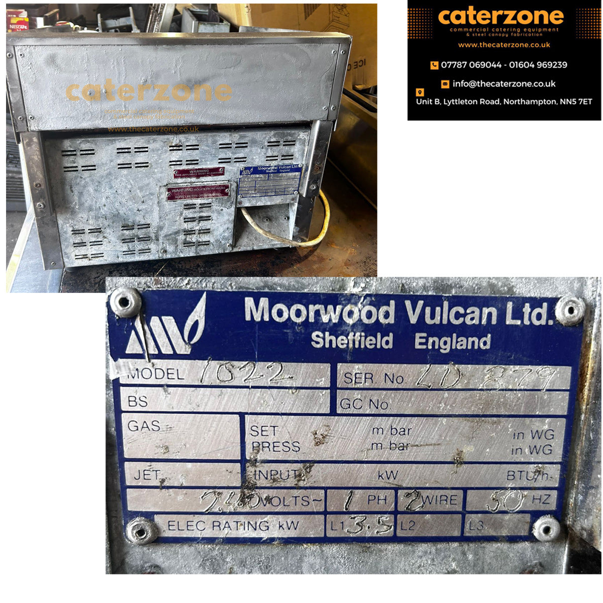 Moorwood Electric Griddle with cabinet base -Refurbished