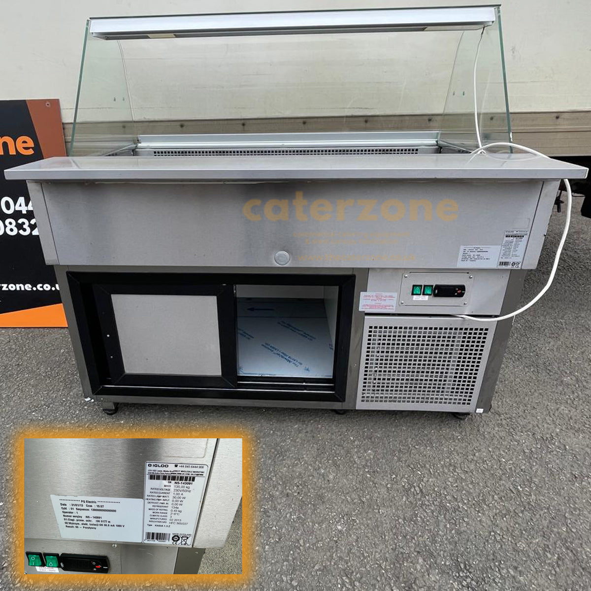 Igloo CASIA1.3 Cold Serve Over Counter-REFURBISHED