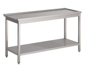 Versatile Combisteel 1200mm Exit Table with Convenient Bottom Shelf - Ideal for Models 7280.0045 to 7280.0065 and 7003.0430