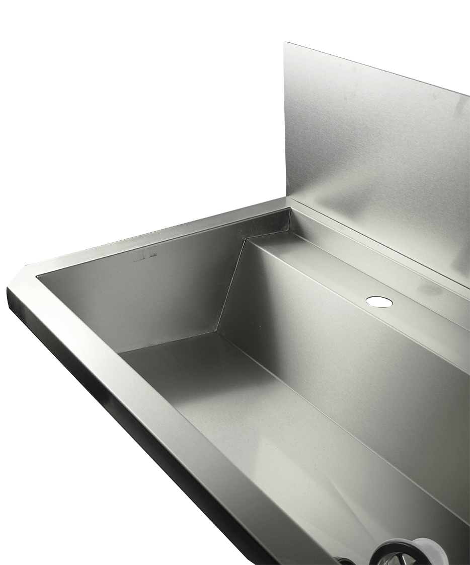 Commercial Sink - Spacious 2400mm Four-Compartment Hand Wash Trough Sink - Model 7013.4615